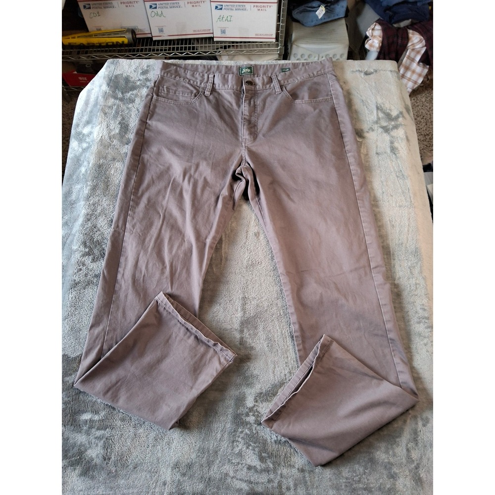 Bixby Nomad Mens Straight Leg Pants Taupe Brown 5-Pocket Twill Trousers